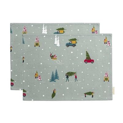 Sophie Allport Home For Christmas Fabric Placemat Set of 2