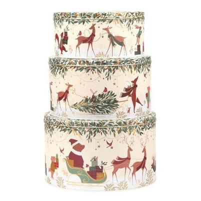Sara Miller Christmas Woodland Tales Bear Cake Tin