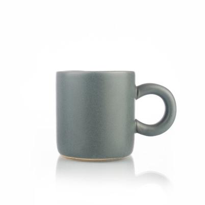Siip Espresso Cup- Matte Grey With Round Handle