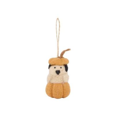 Sophie Allport Percy Pumpkin Dog Felt Bauble