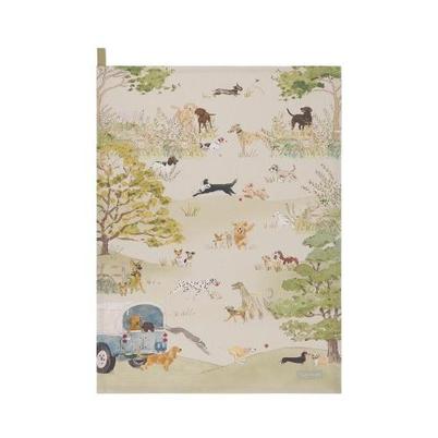Sophie Allport Tails & Trails Scene Tea Towel