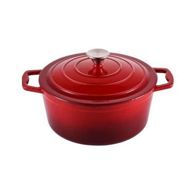 Steelex Round Cast Iron Casserole Red 25cm