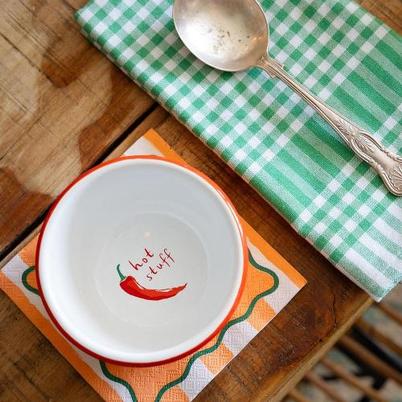 Talking Tables Bon Amour Enamel Bowl Chilli 10cm