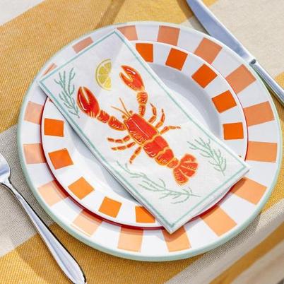 Talking Tables Bon Appetit Guest Napkin Lobster