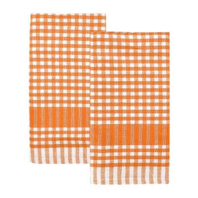 Talking Tables Bon Appetit Orange & White Fabric Gingham Napkins Tea Towels Set of 2