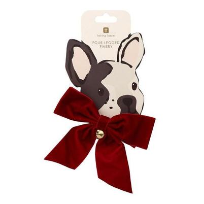 Talking Tables Pet Velvet Christmas Bow Neck Tie