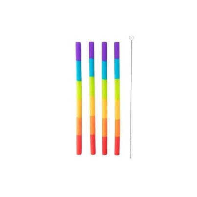 Taylor's Eye Witness Silicone Rainbow Straw Set of 4