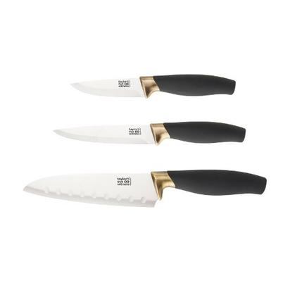 Taylor's Eye Witness Brooklyn Brass 3 Piece Knife Set