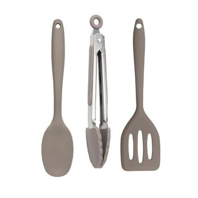 Taylor's Eye Witness Mini Silicone Turner, Spoon & Tongs Set Grey