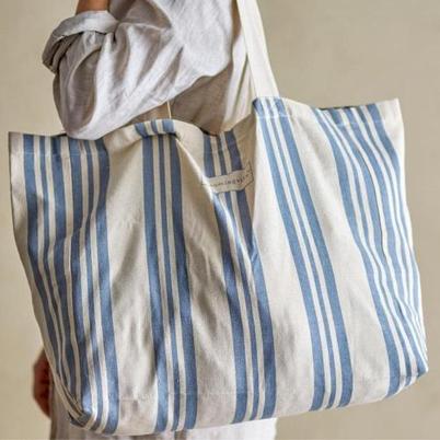 Trina Blue Cotton Shopping Bag 