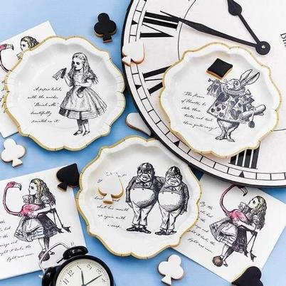 Truly Alice Mad Hatter Paper Party Plates 12 pk