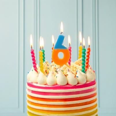 Talking Tables Colourful Bright Twirl Birthday Candles 8pk