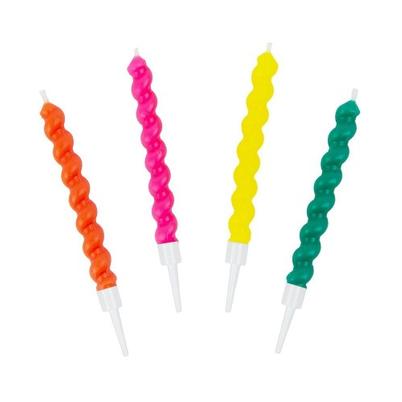 Talking Tables Colourful Bright Twirl Birthday Candles 8pk