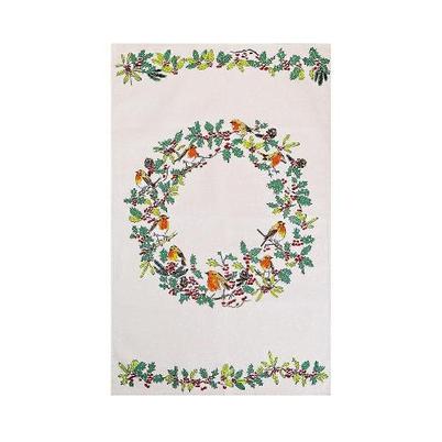Ulster Weavers Christmas Robins Green Tea Towel 