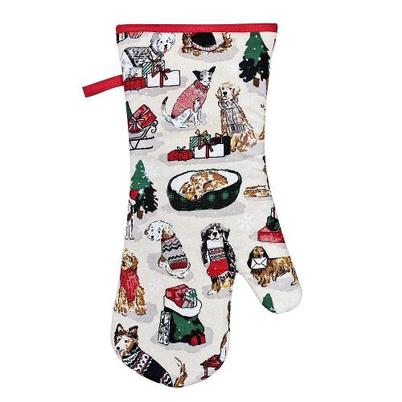 Ulster Weavers Merry Mutts Christmas Gauntlet Oven Glove Natural