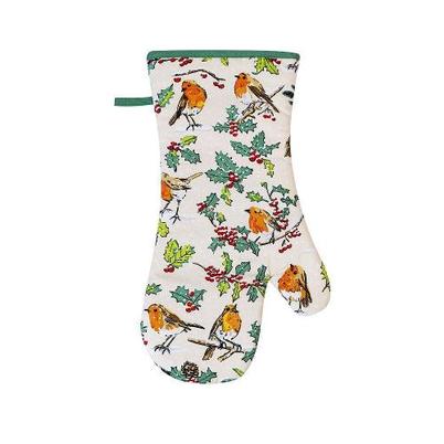 Ulster Weavers Christmas Robins Green Oven Gauntlet