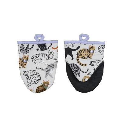 Ulster Weavers Feline Friends Grey Microwave Mitts
