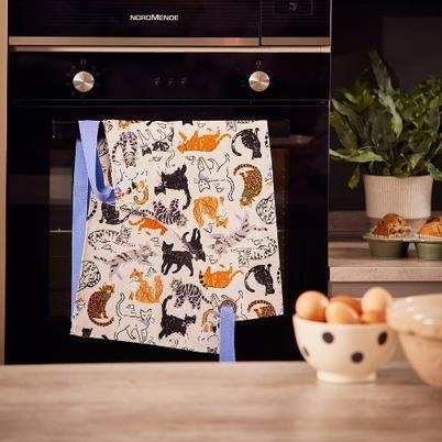 Ulster Weavers PVC Feline Friends Grey Apron