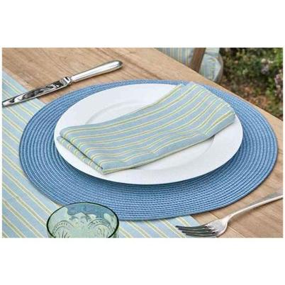 Walton & Co Circular Ribbed Placemat Sky Blue