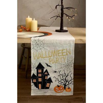 Walton & Co Embroidered Halloween Party Runner