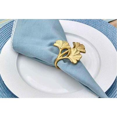 Walton & Co Ginko Napkin Ring Pale Gold
