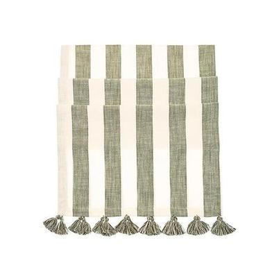 Walton & Co Wide Stride Olive Table Runner