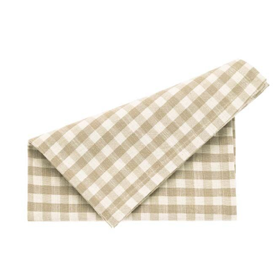 Walton & Co Gingham Napkins Natural Set of 4