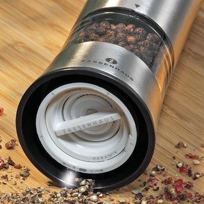 Zassenhaus Gera Stainless Steel Pepper Mill Electric 18cm