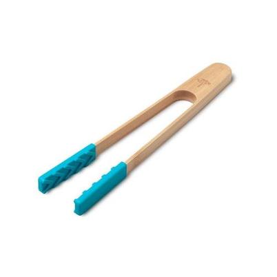 Zeal Bamboo Cooking Tongs with Silicone Tips 25cm