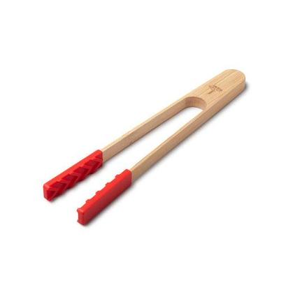 Zeal Bamboo Cooking Tongs with Silicone Tips 25cm