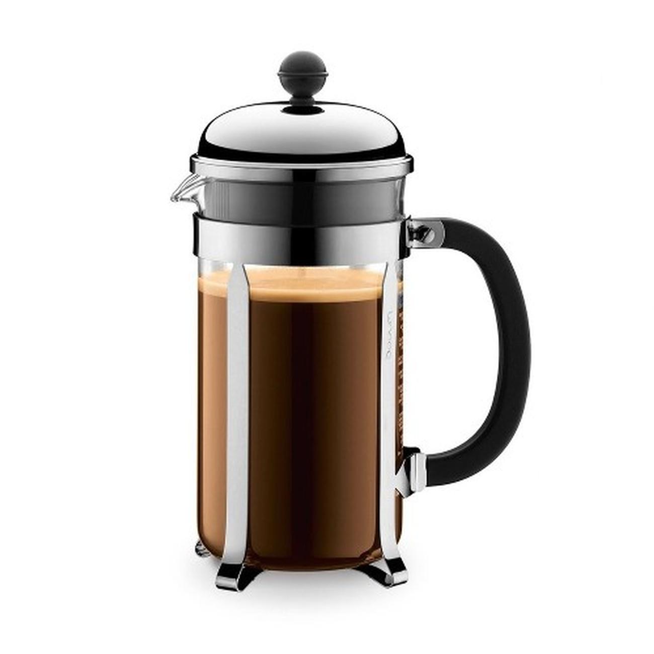 bodum-chambord-cafetiere-8-cup-silver - Bodum Chambord Coffee Maker 8 Cup Silver