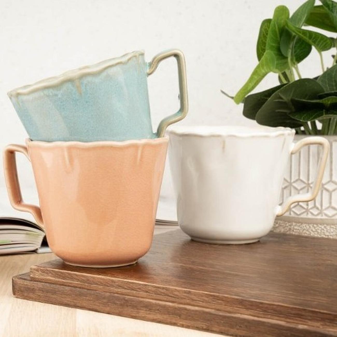 siip-white-reactive-glaze-scalloped-edge-mug - Siip Reactive Glaze Scalloped Edge Mug White