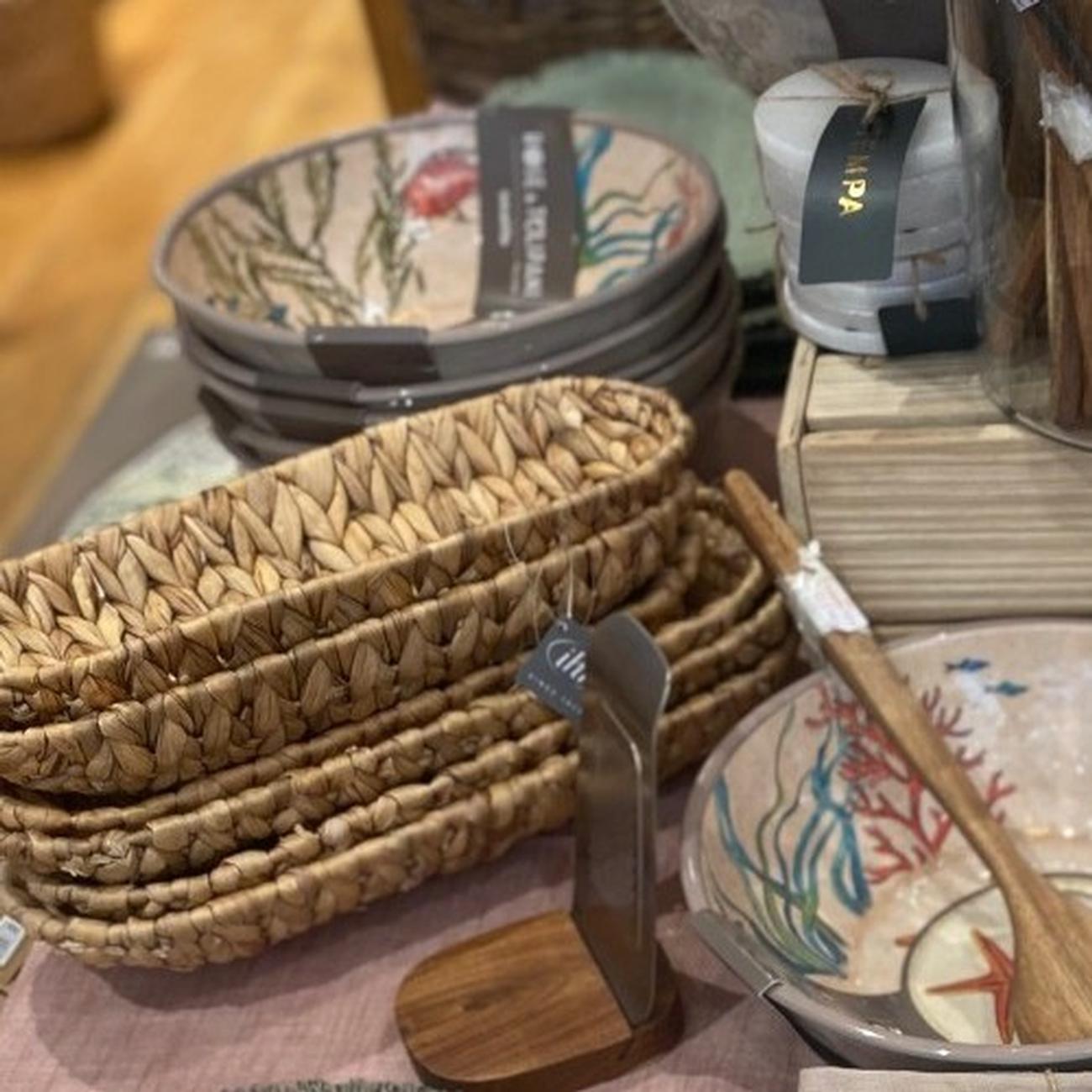 ihr-wicker-bread-basket-large - Rustic Water Hyacinth Bread Basket Large