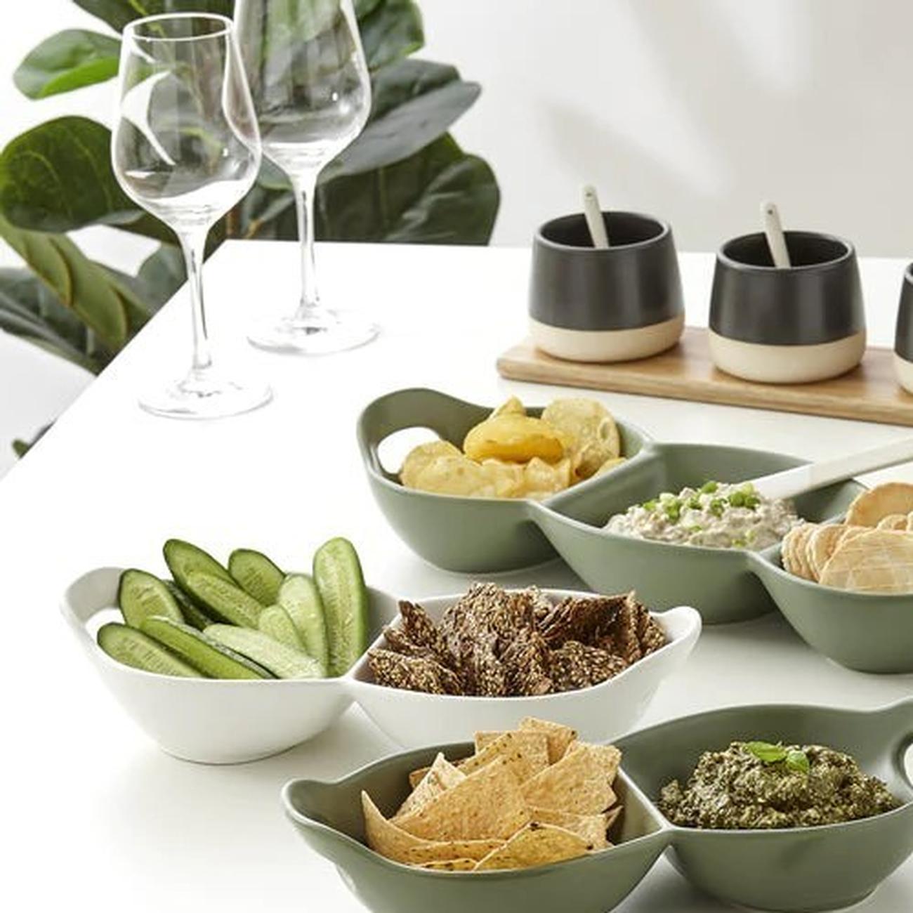 ladelle-host-two-part-handled-bowl-stone - Ladelle Host 2 Part Handled Bowl Stone