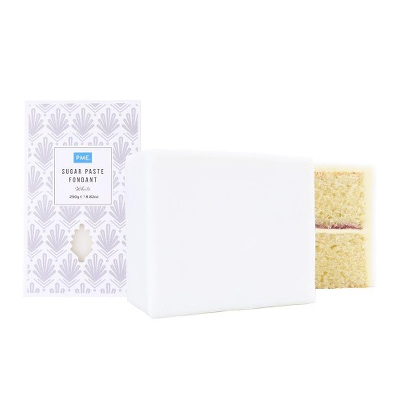 pme-ready-to-roll-icing-sugar-paste-uncoloured-250g - PME Sugar Paste Fondant White 250g
