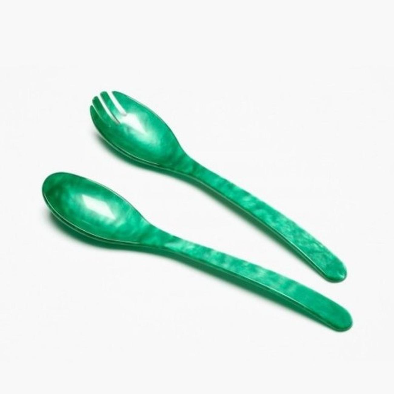 heim-sohne-salad-server-set-green - Heim Sohne Salad Server Set-Green