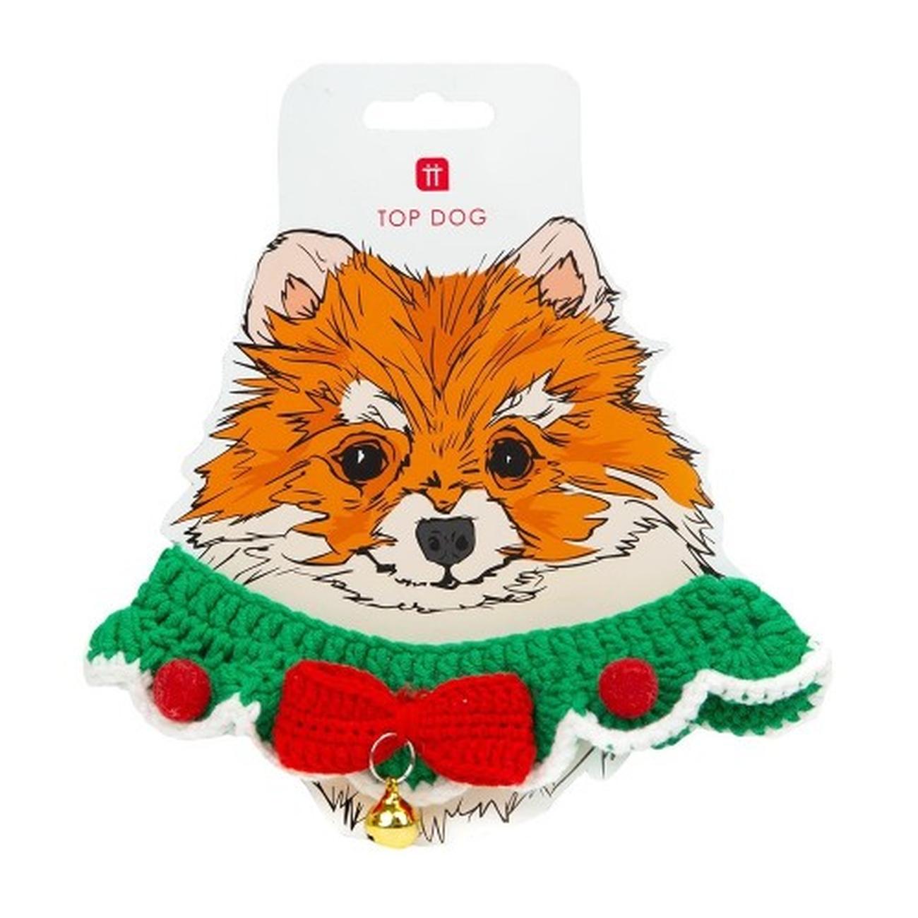 tt-christmas-crochet-dog-collar - Talking Tables Christmas Crochet Dog Collar