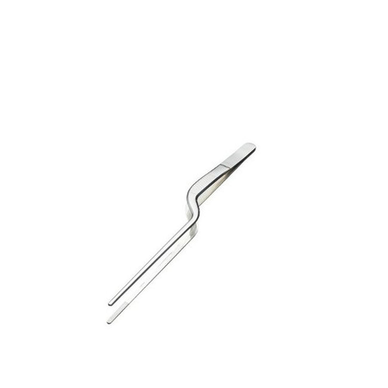 mc-ss-curved-plating-tongs-21cm - MasterClass Stainless Steel Curved Plating Tongs 21cm