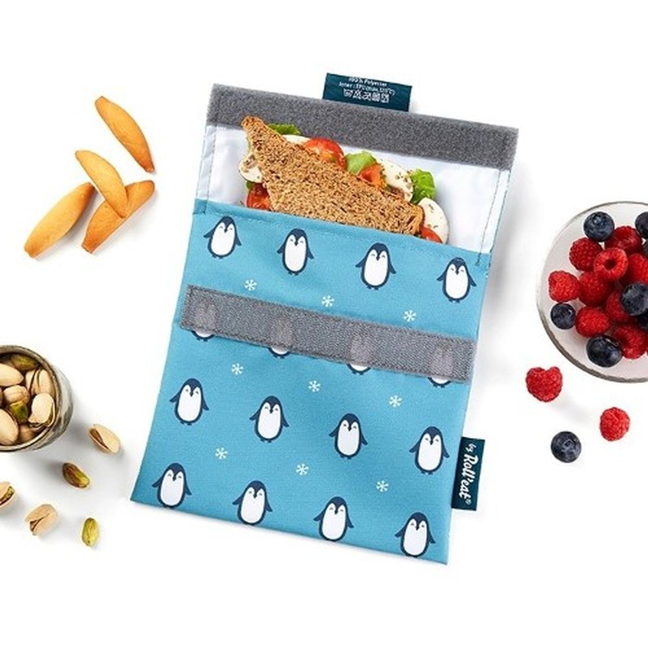 snack-n-go-reusable-snack-bag-penguin - Roll'eat Snack N Go Penguin