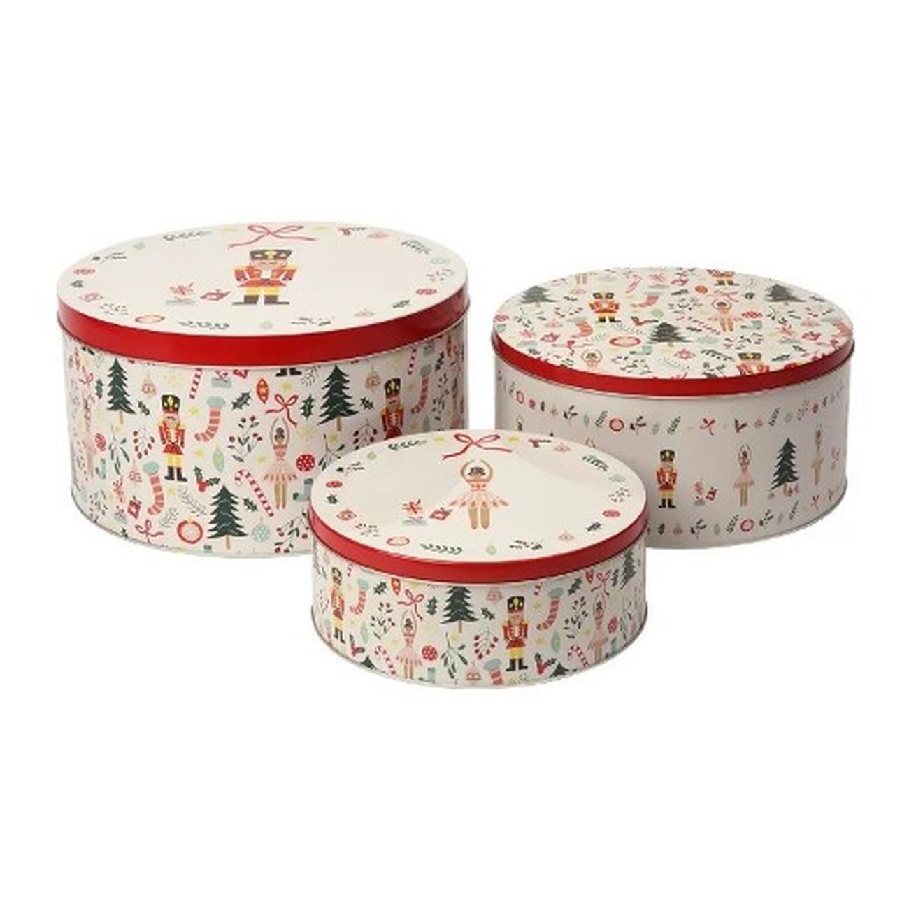 dexam-nutcracker-small-cake-tin-set-split - Dexam Nutcracker Round Cake Tin Small