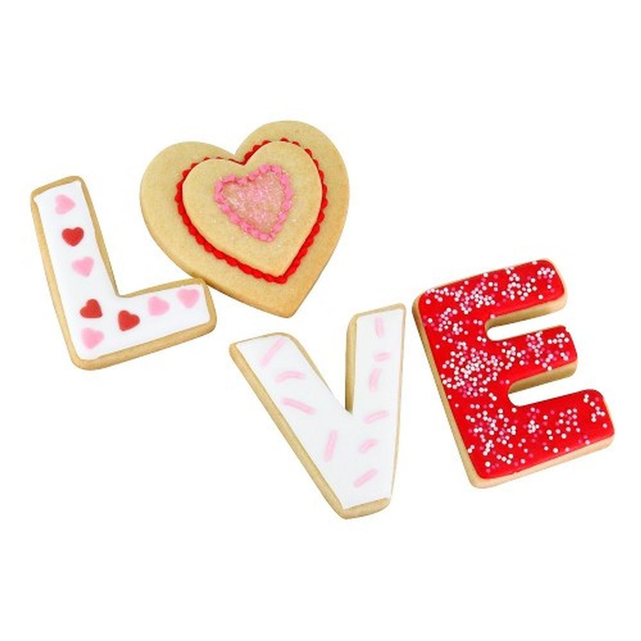 pme-valentines-cookie-cutter-set-of-5-love - PME Valentines Cookie Cutter Set of 5 - LOVE