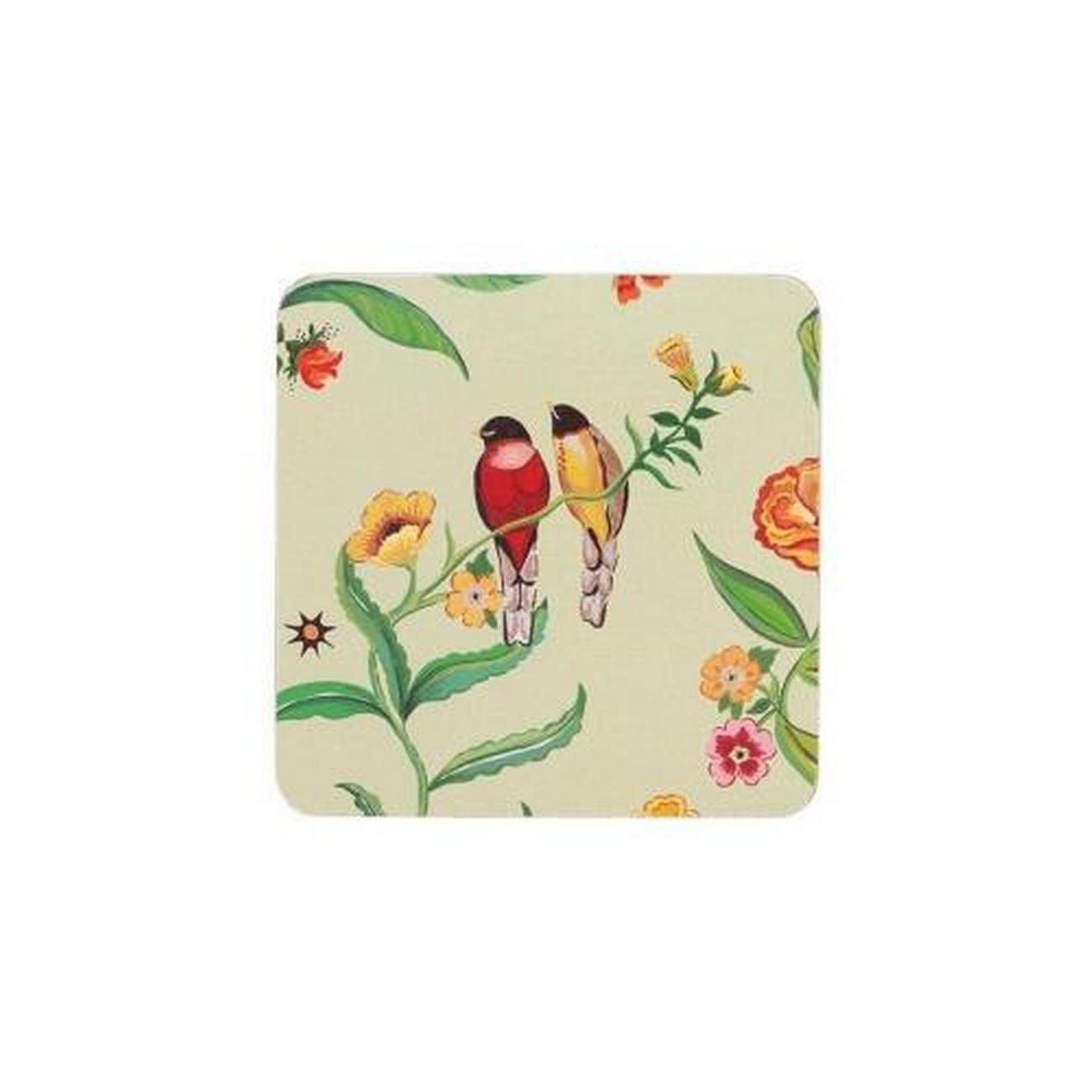 cath-kidston-summer-birds-4pk-cork-back-coasters - Cath Kidston Summer Birds Coaster Pack of 4