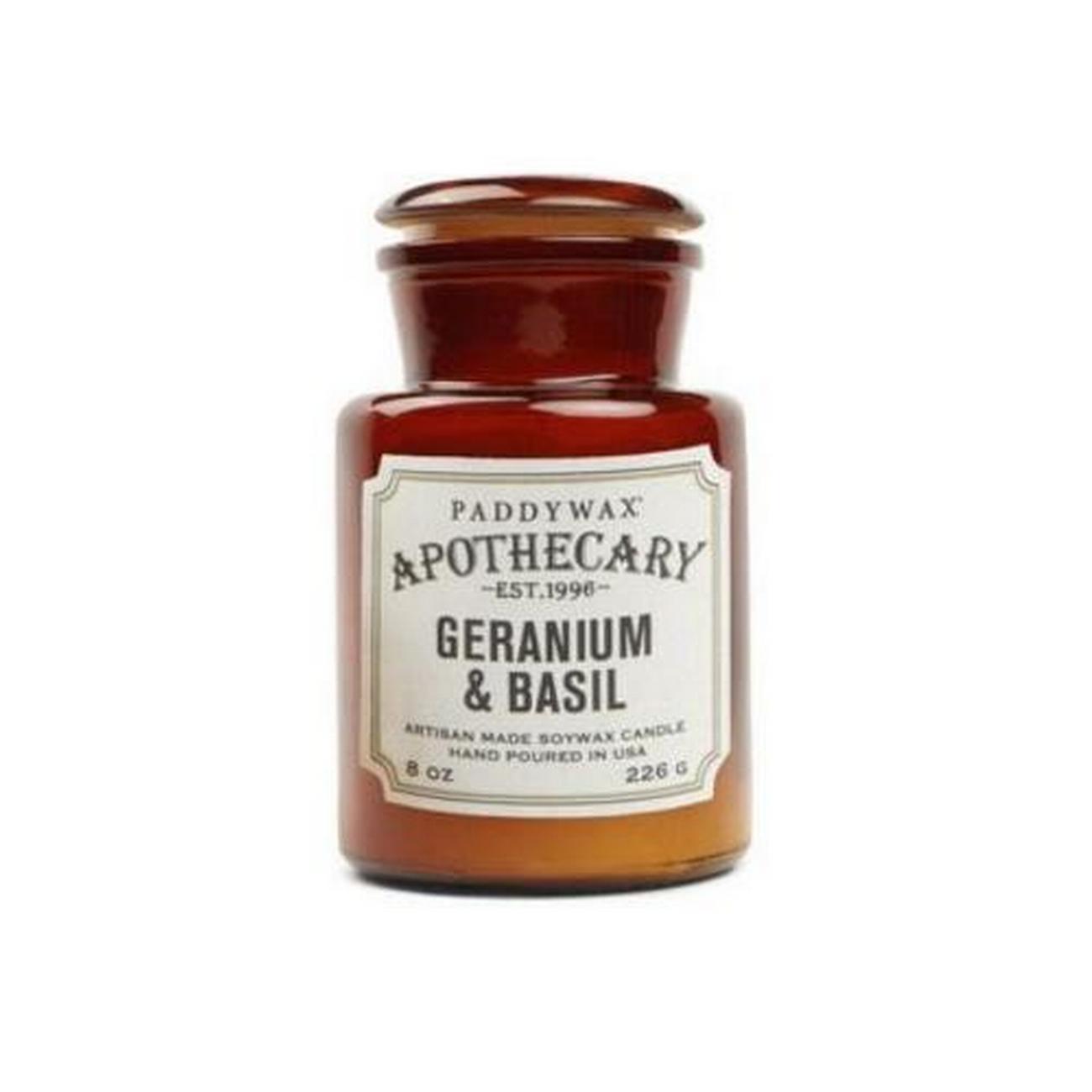 paddywax-apothecary-glass-jar-candle-geranium-basil - Paddywax Apothecary Glass Jar Candle Geranium & Basil