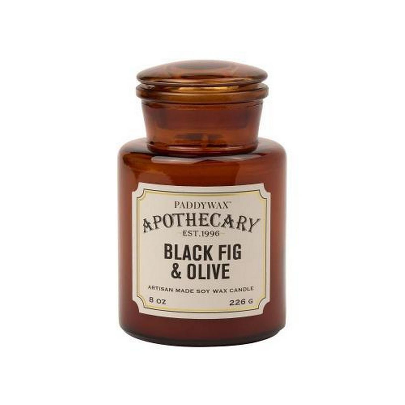 paddywax-apothecary-glass-jar-candle-black-fig-olive-226g - Paddywax Apothecary Glass Jar Candle Black Fig & Olive 