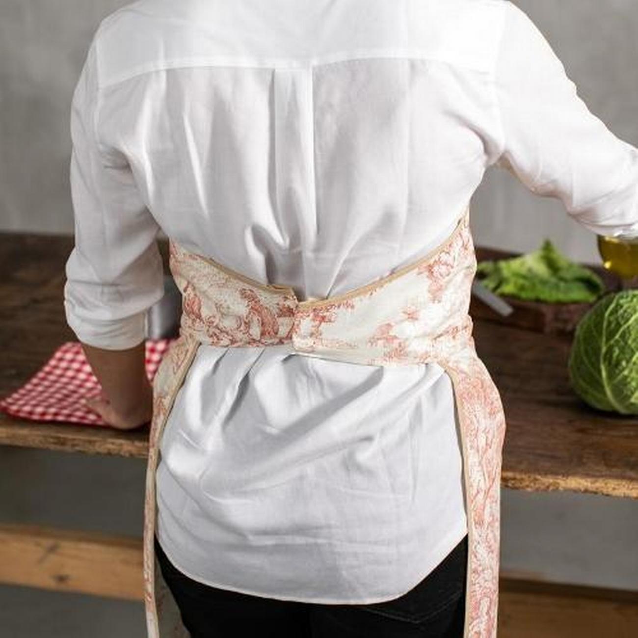 la-gradisca-apron-pink-toile-de-jouy - La Gradisca Apron Pink Toile de Jouy