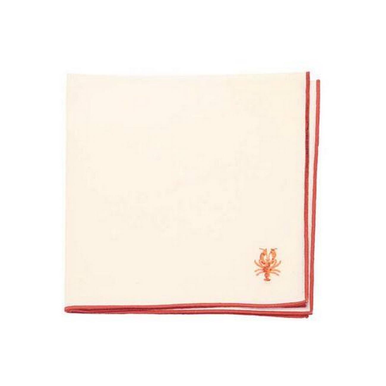 walton-co-embroidered-napkin-lobster-set-of-2 - Walton & Co Embroidered Napkin Lobster Set of 2