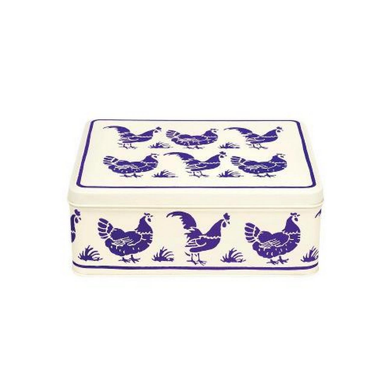 emma-bridgewater-blue-hen-caddies-set-of-3 - Emma Bridge Blue Hen Caddies Set of 3