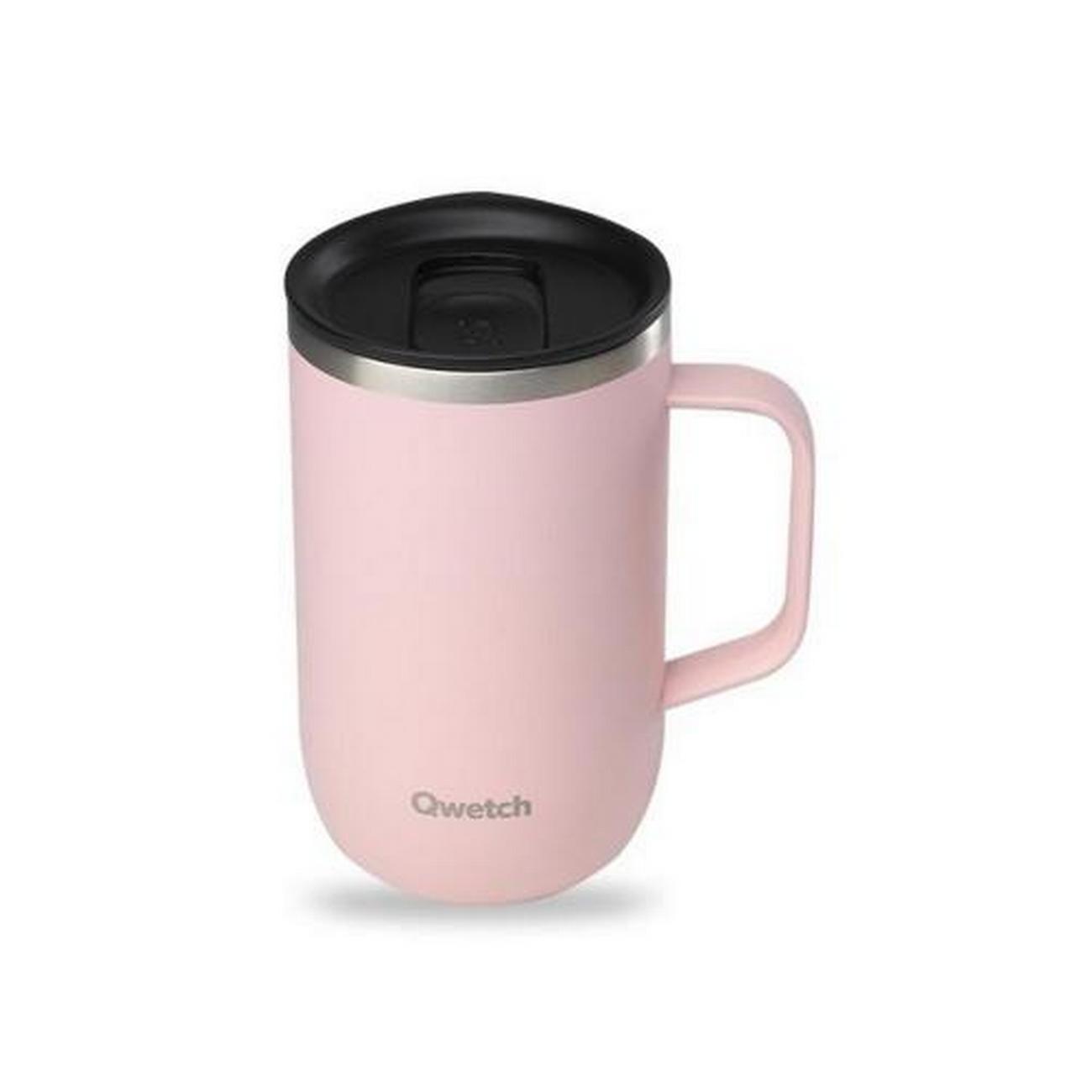 qwetch-insualted-mug-with-filter-pastel-pink-470ml - Qwetch Insulated Mug with Filter Pastel Pink 470ml