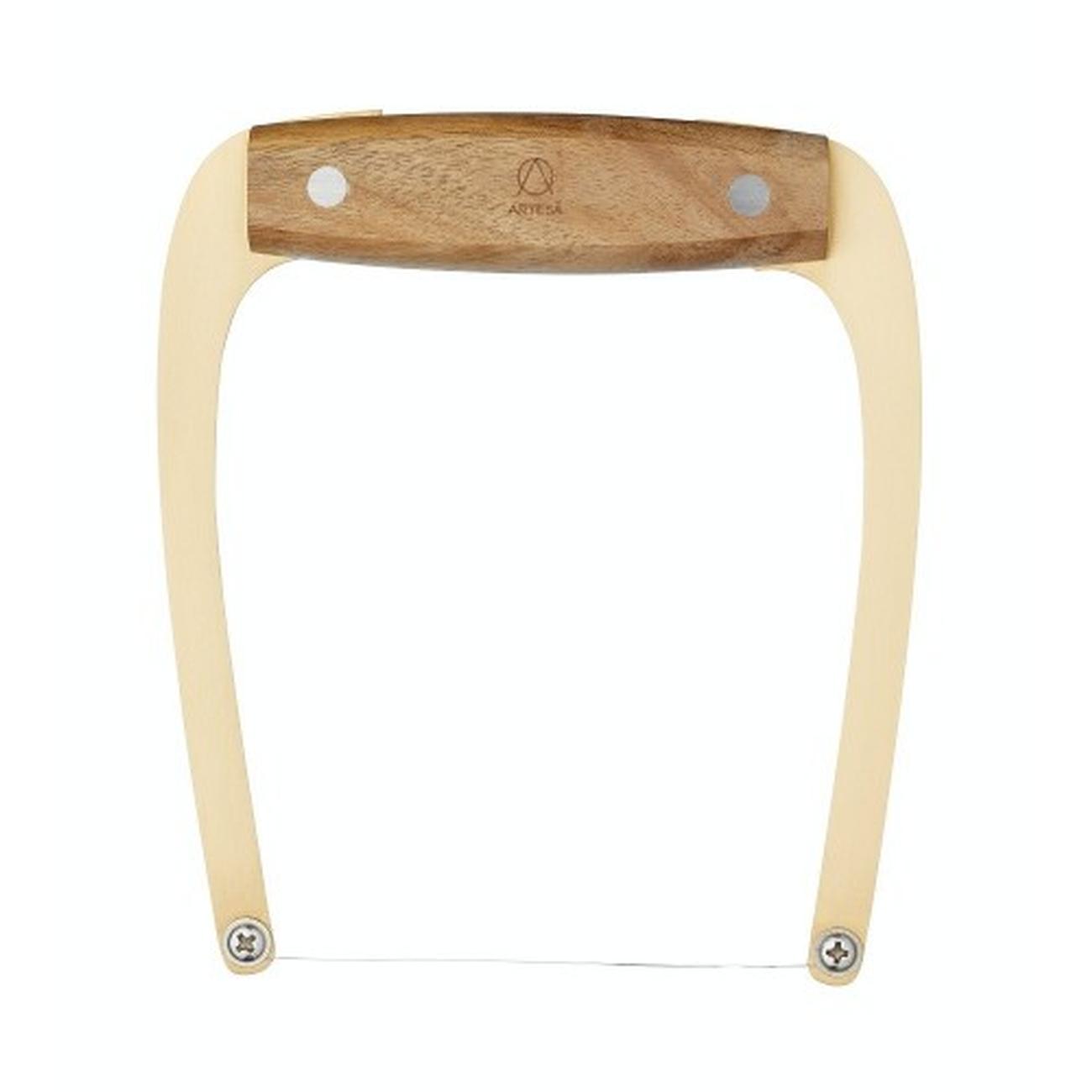 artesa-brass-coloured-cheese-cutting-wire - Artesa Acacia Handle Cheese Cutting Wire