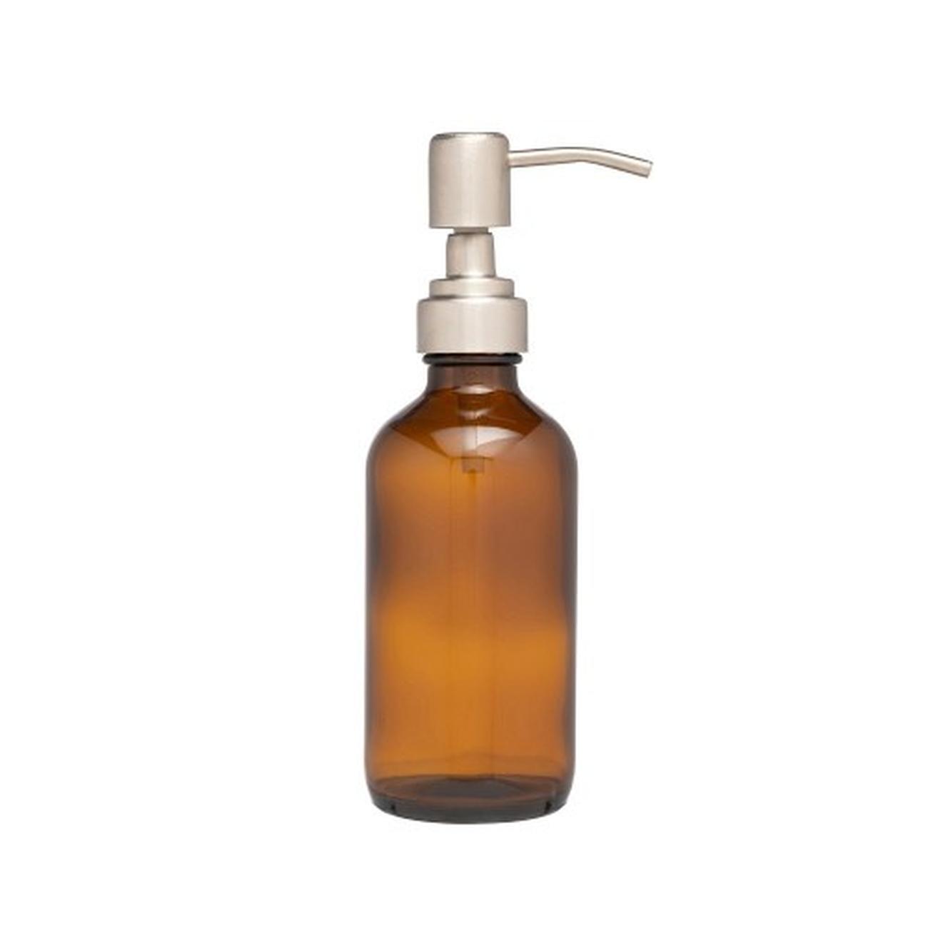 again-amber-glass-pump-bottle-250ml - &Again Amber Glass Pump Bottle